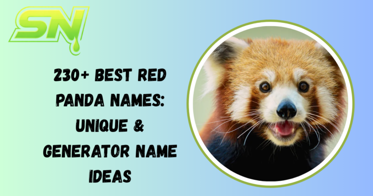 Red Panda Names
